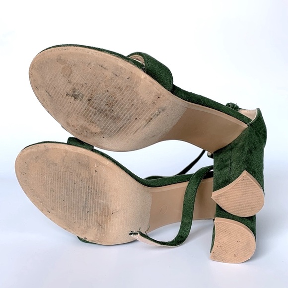 Faux Suede Ankle-Strap Heels Size 8 - Picture 5 of 6